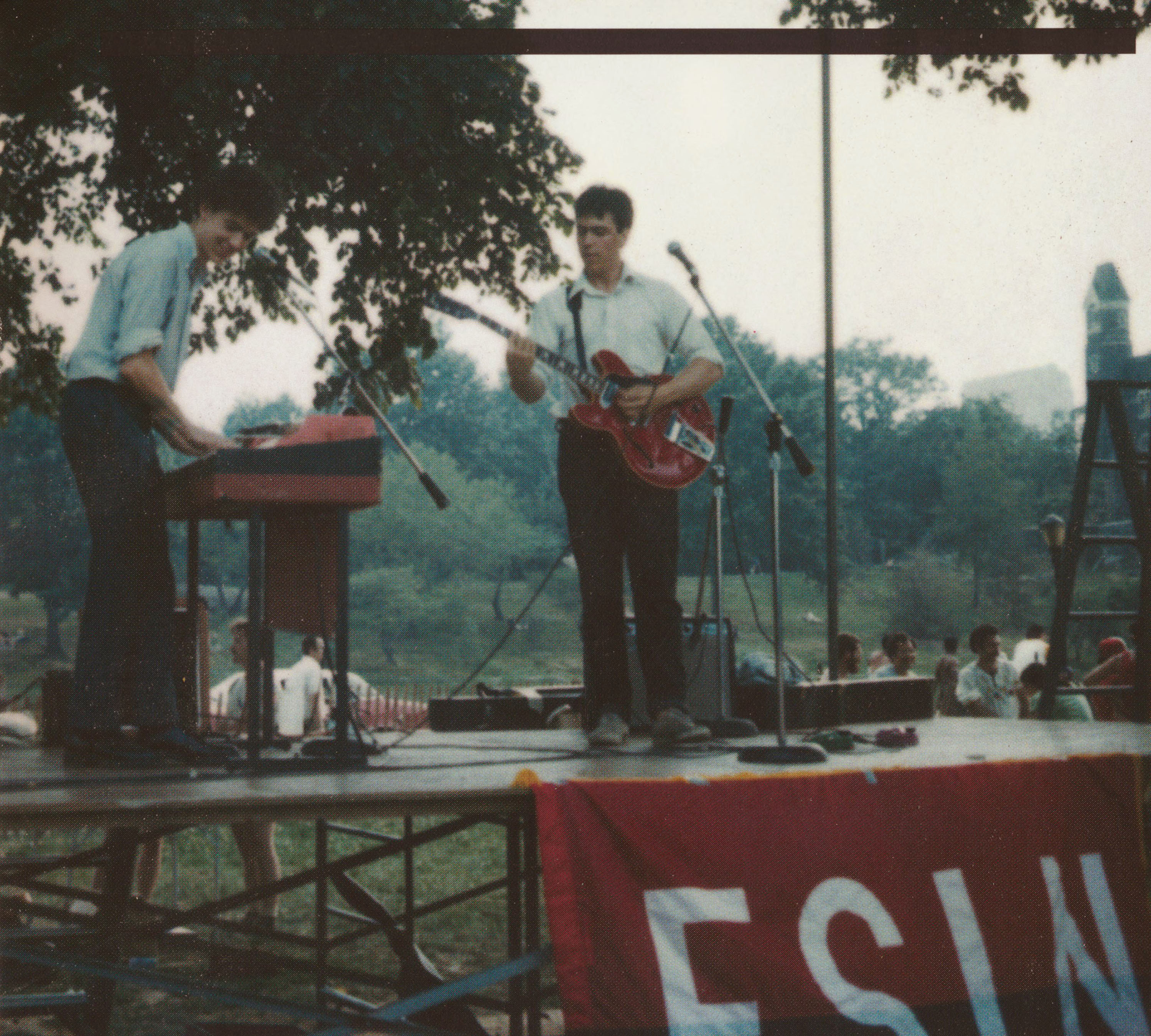 TMBG performing at a Sandinista rally in 1982 as El Grupo De Rock and Roll